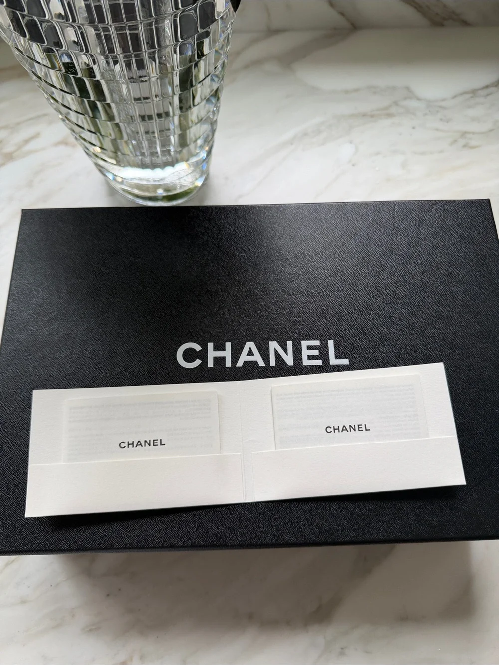 CHANEL Black and White Branded Presentation Box 13x8x4
